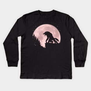 Werewolf Moon Kids Long Sleeve T-Shirt